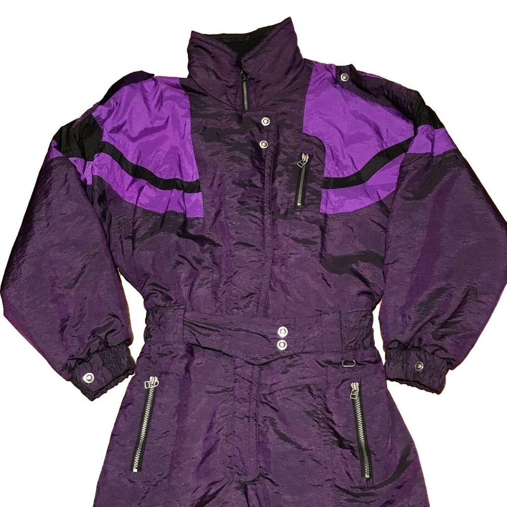 Vtg Cornice Womens Snow Ski Suit Snowboard Purple - Picture 3 of 8